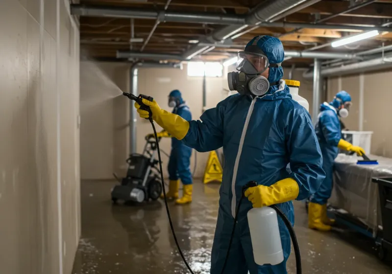 Basement Sanitization and Antimicrobial Treatment process in Edneyville, NC